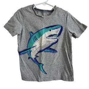 Carter's Gray Shark Graphic T Shirt Size 4 Cotton